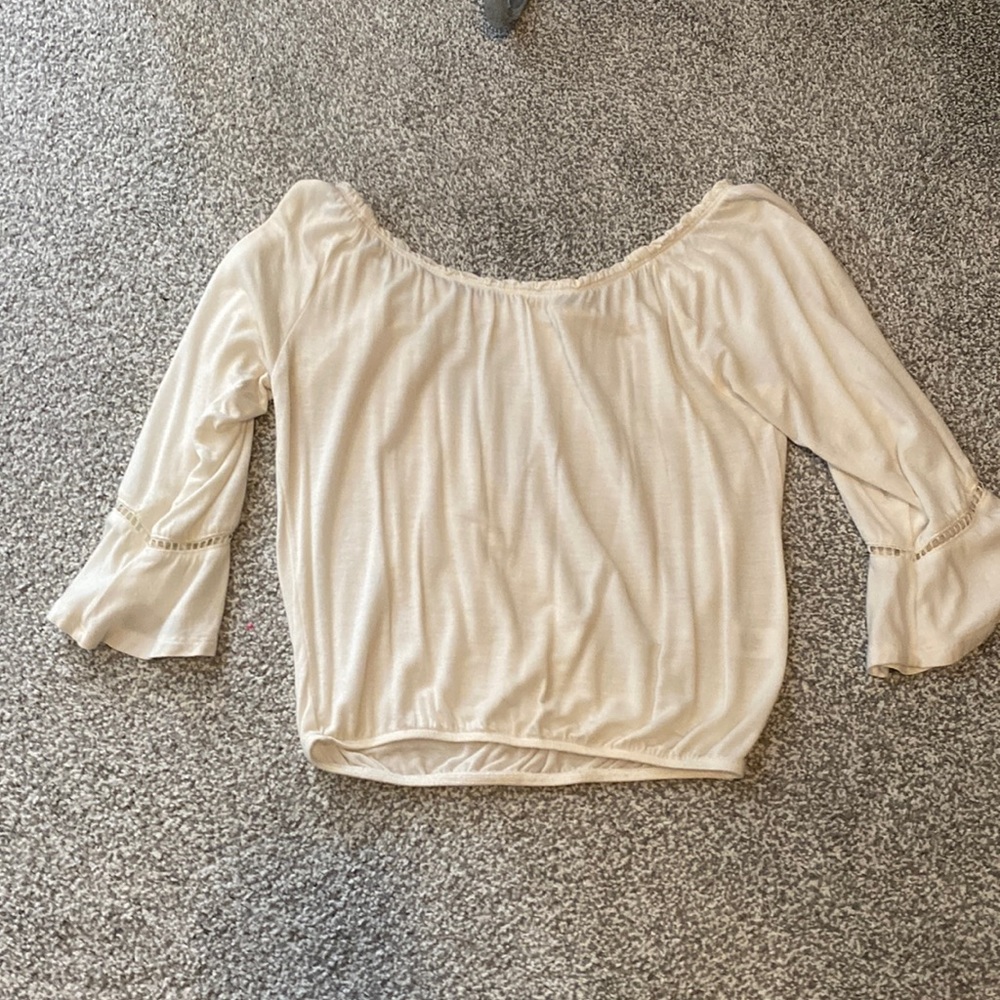 LA hearts 3/4 sleeve crop top